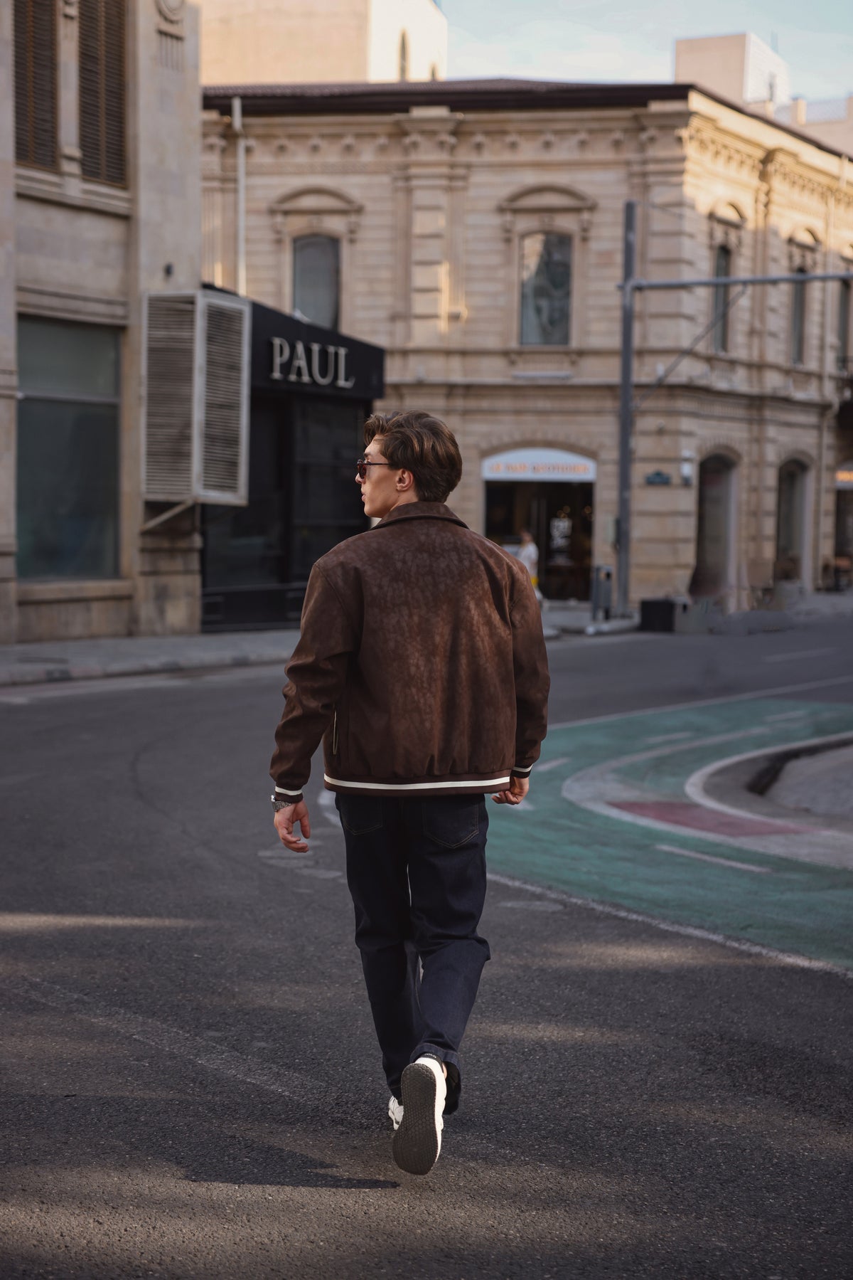 Dark Brown Leather Pocket Jacket