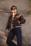 Dark Brown Leather Pocket Jacket