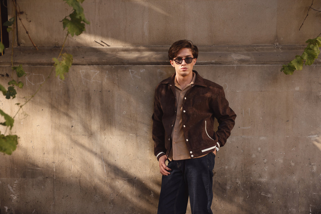 Dark Brown Leather Pocket Jacket
