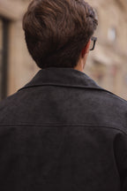 Black Suede Zip-Up Jacket