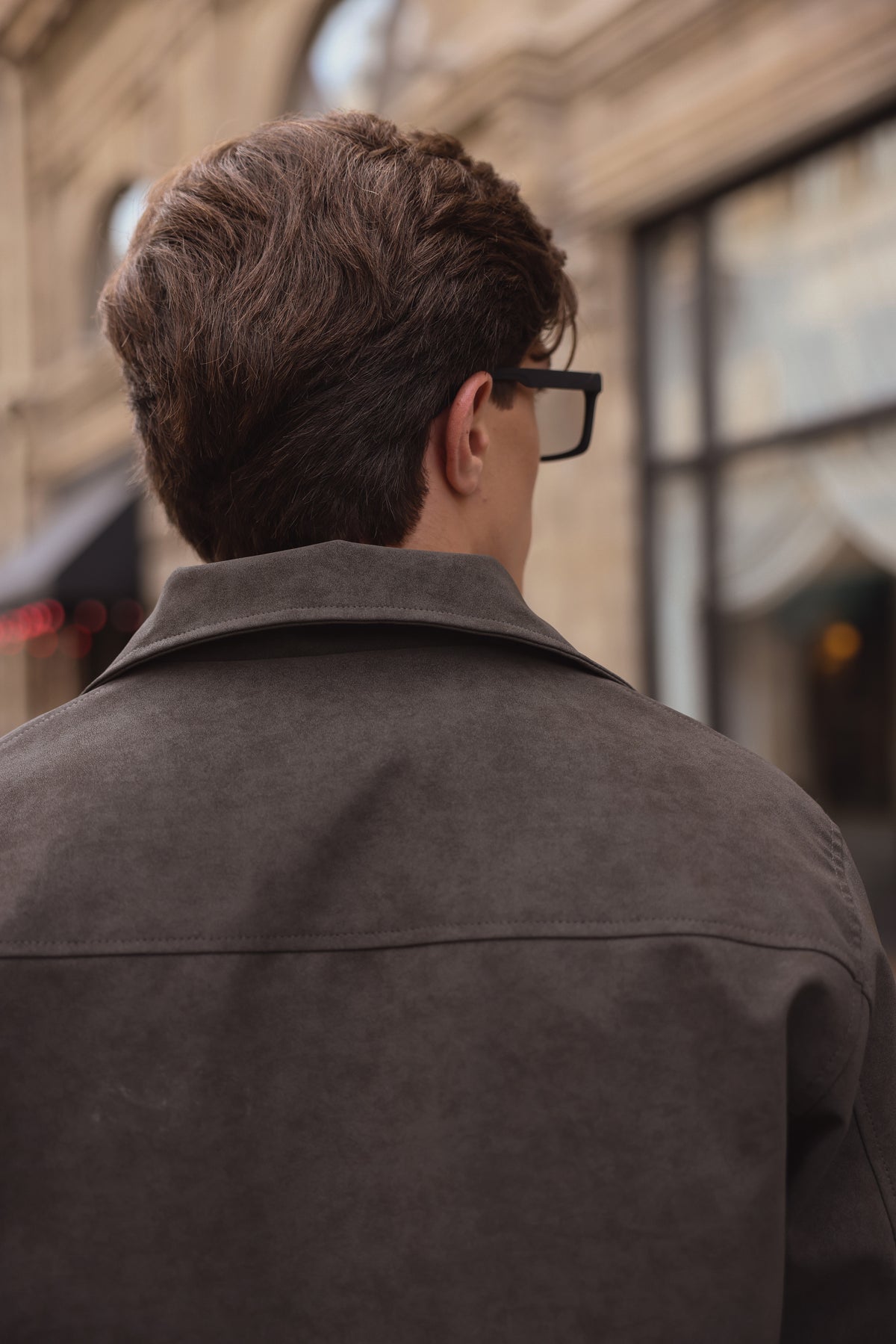 Brown Suede Zip-Up Jacket
