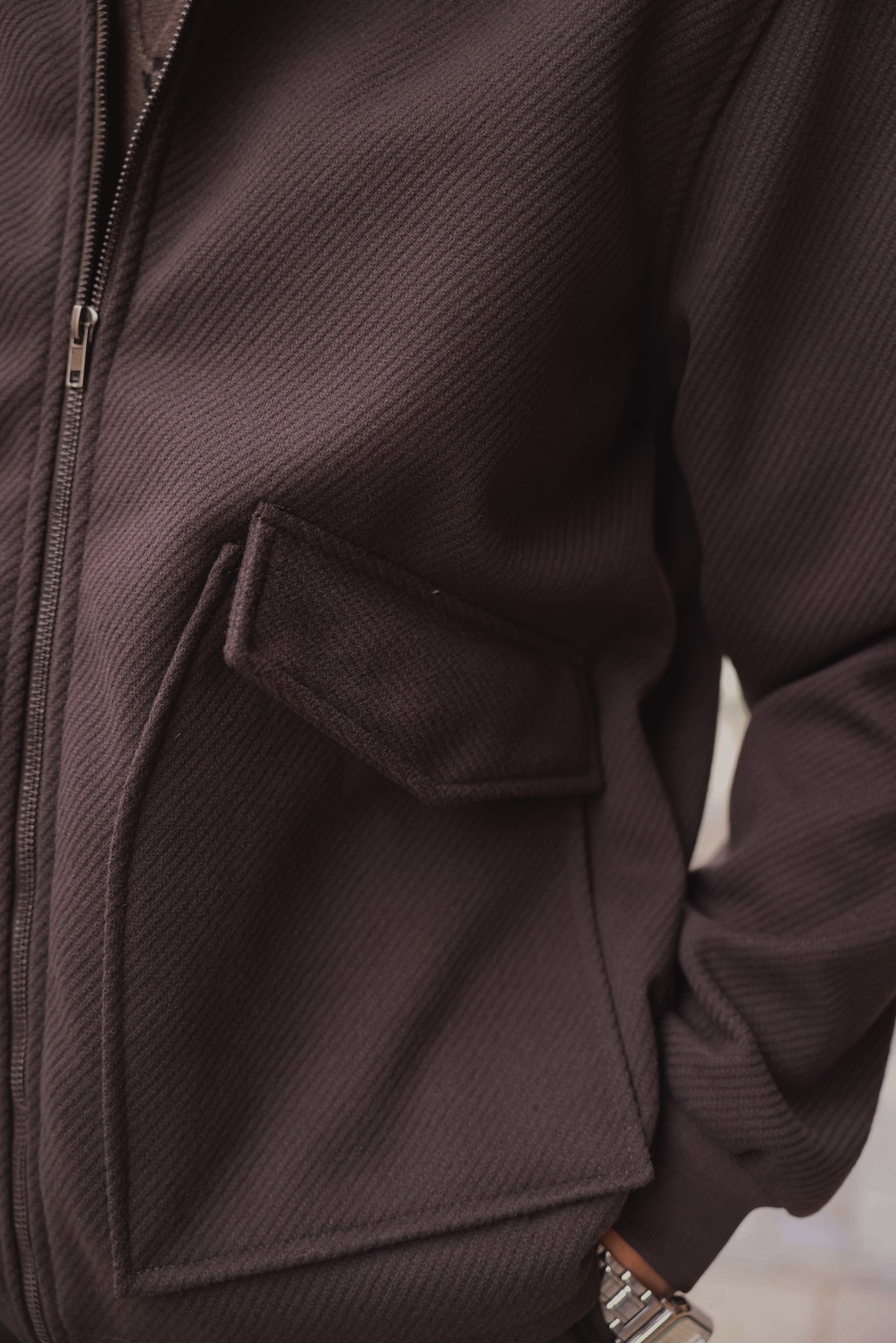 Grey Wool Twill Jacket