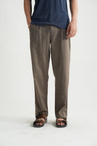 Brown Self-Pattern Trouser