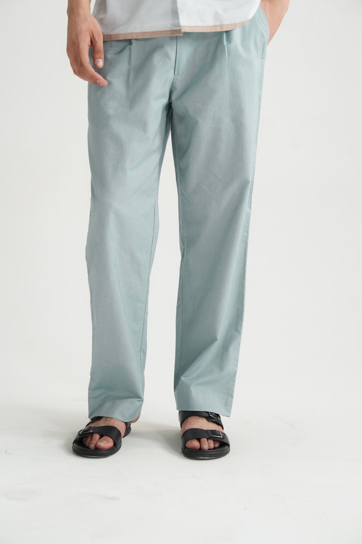 Surf Blue Linen Trouser Secondary image
