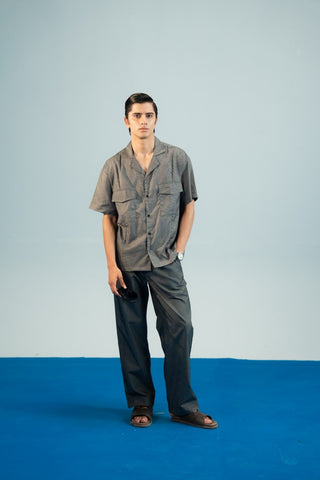Front Pockets Resort Shirt - Grey