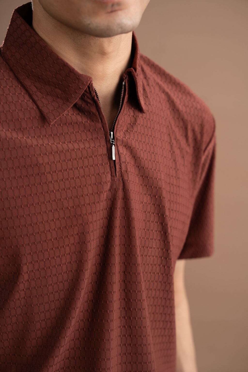 Half Zip Polo Shirt