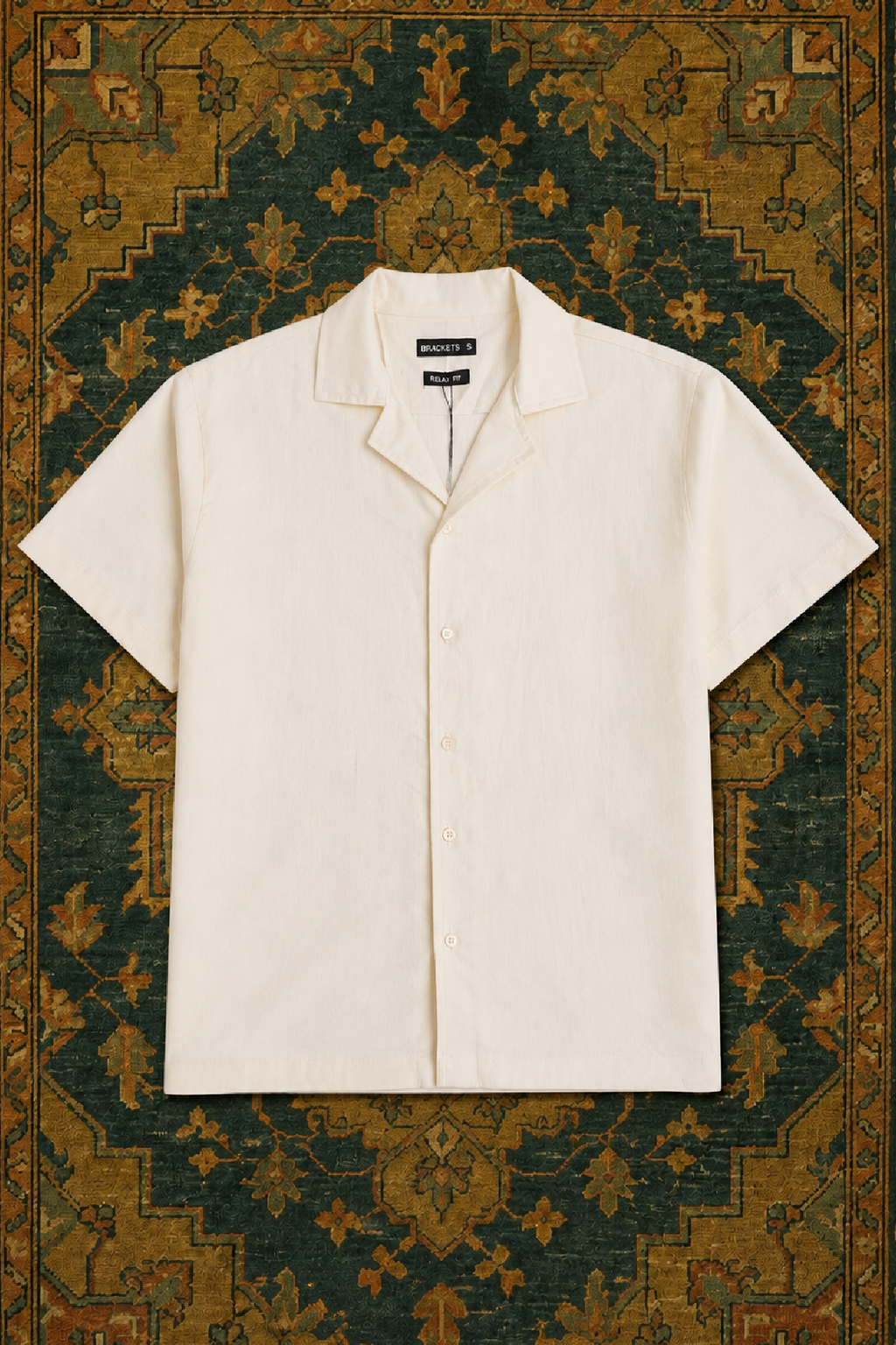 Half sleeve White Linen shirt