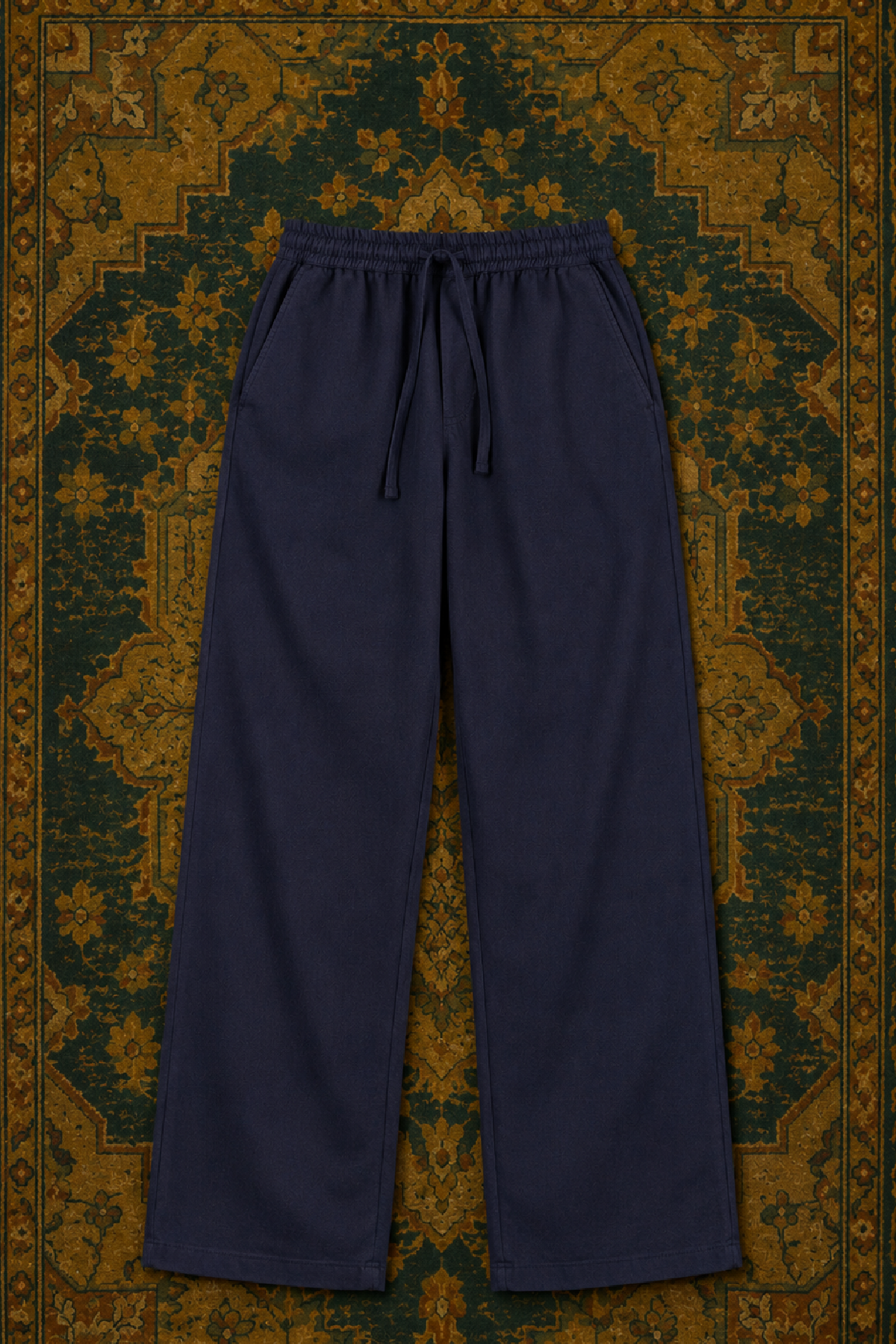 Navy Linen Trouser Main image