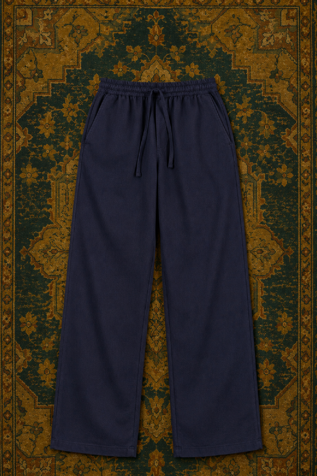 Navy Linen Trouser