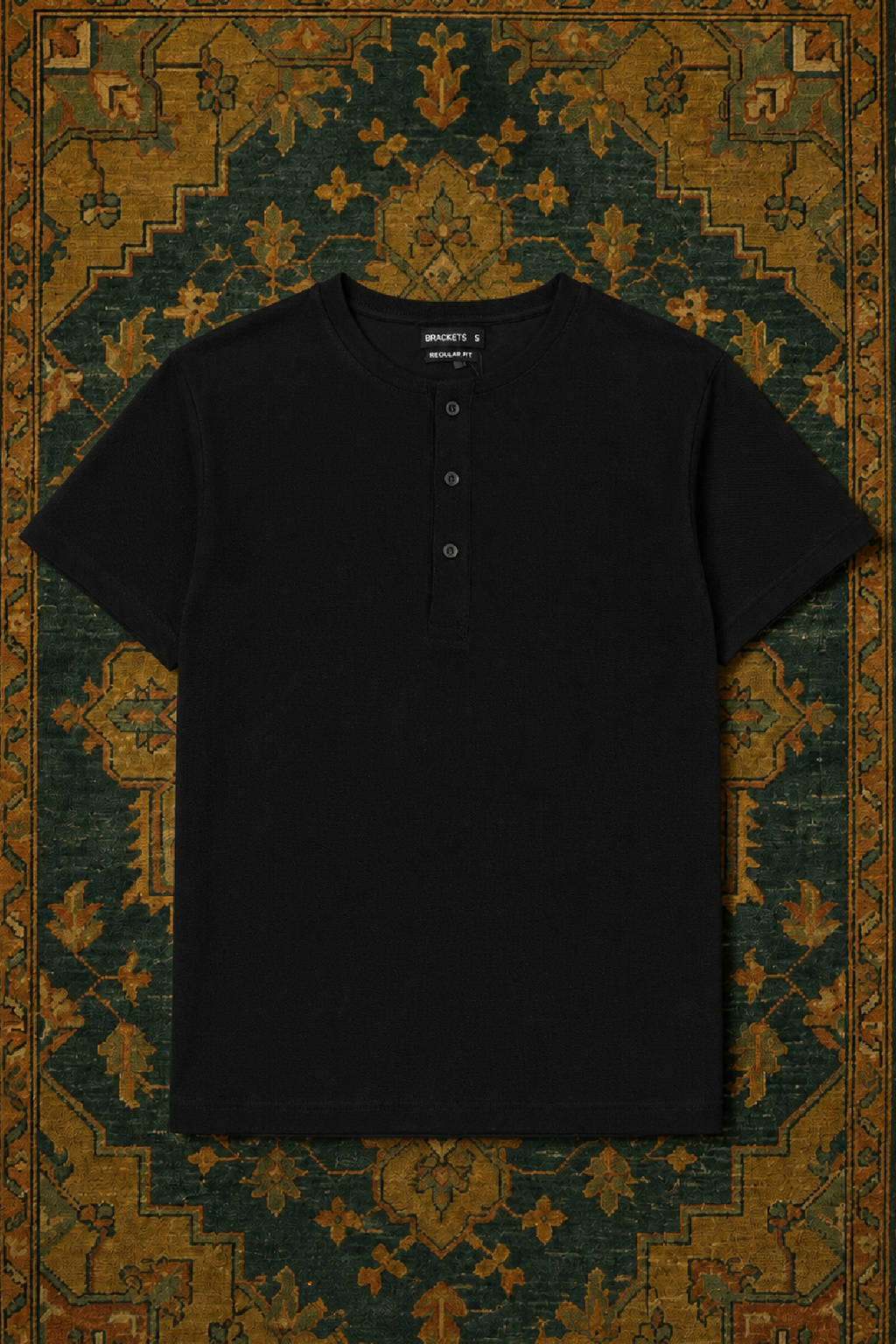 Black Henley T-Shirt