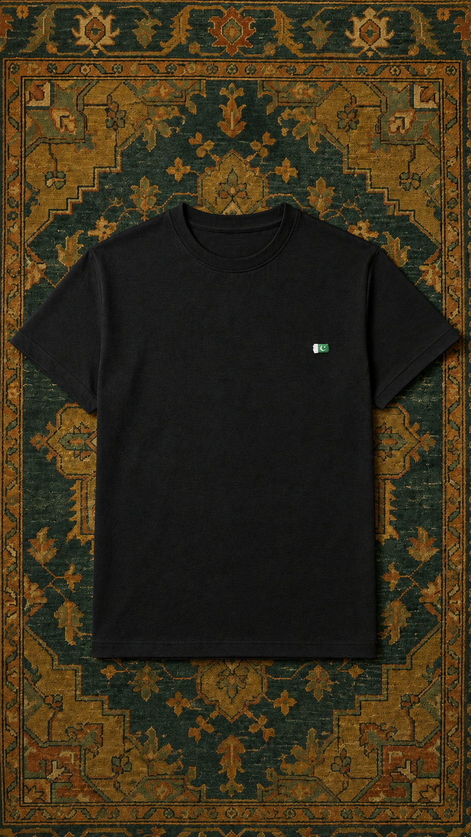 Plain Flag T-Shirt - Black