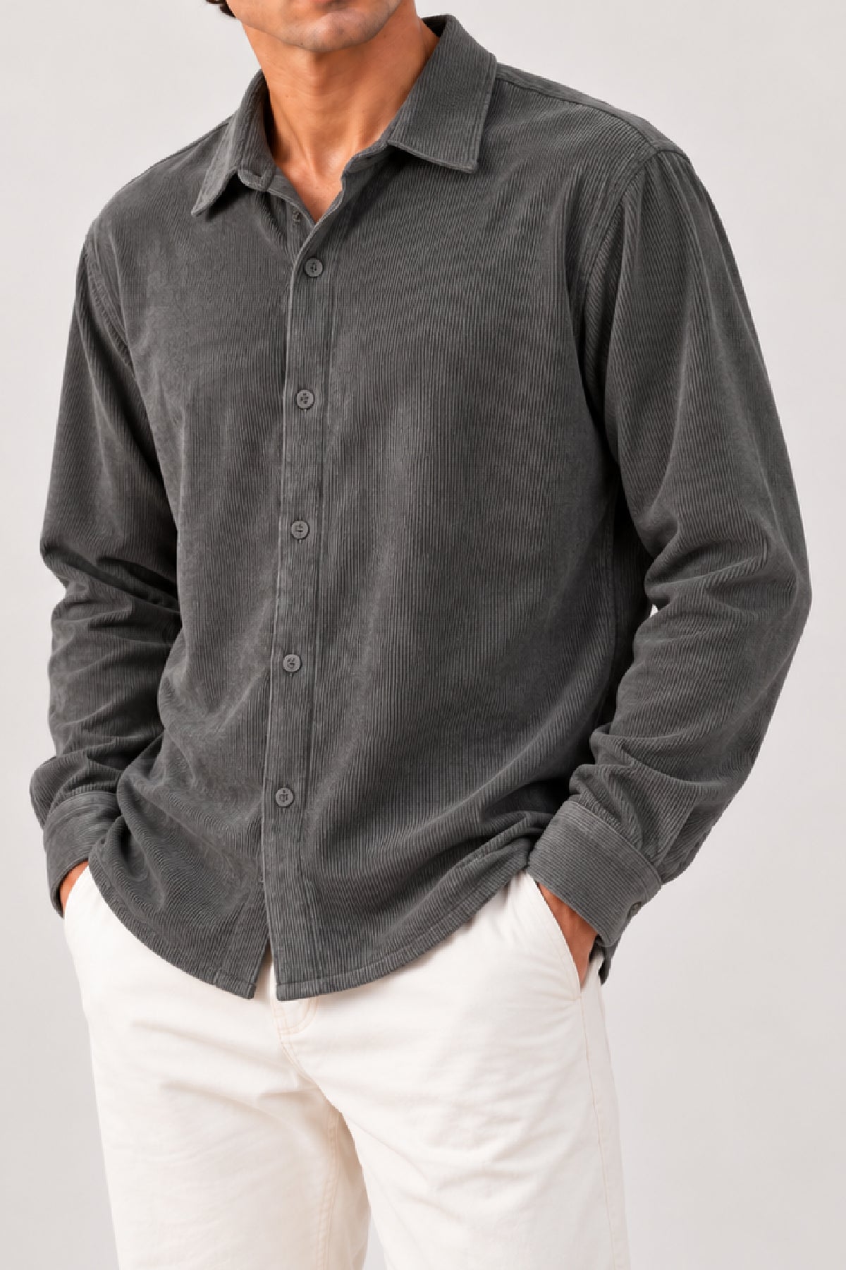 Grey Shirt Full Sleeve
