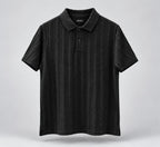 Black Self-Textured Polo