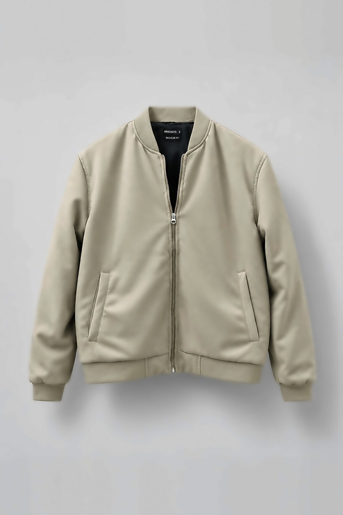 Sage Green Suede Bomber Jacket
