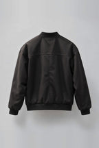Black Suede Bomber Jacket