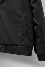 Black Suede Bomber Jacket