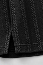 Black Self-Textured Polo