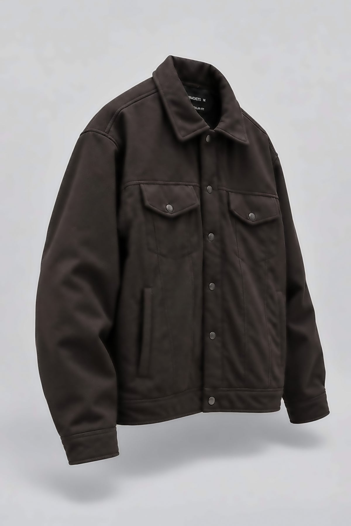 Black Suede Utility Jacket
