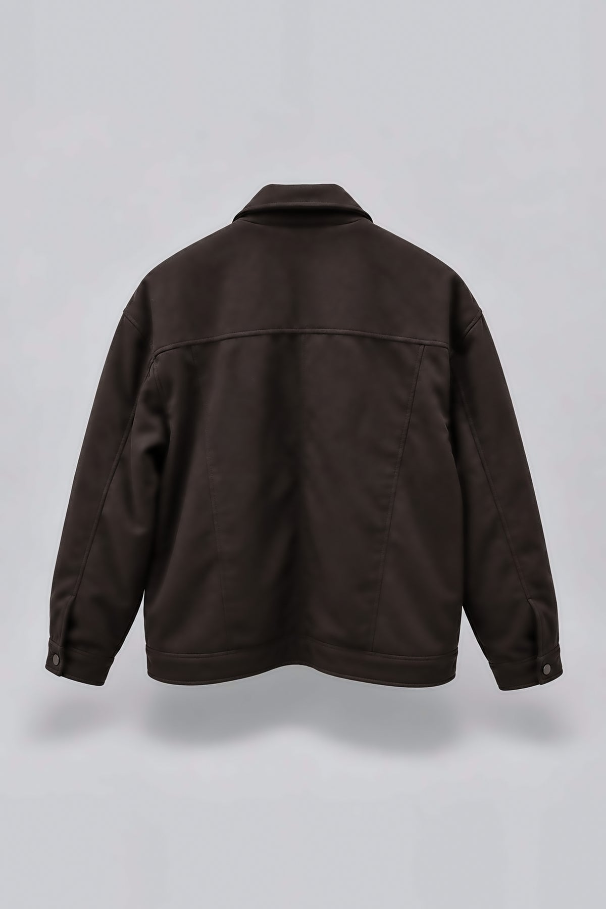 Black Suede Utility Jacket