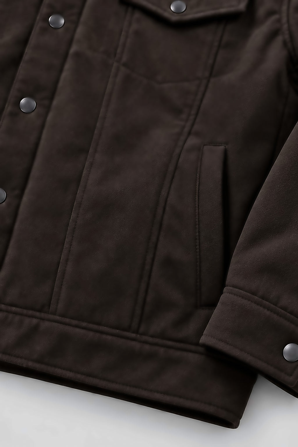 Black Suede Utility Jacket