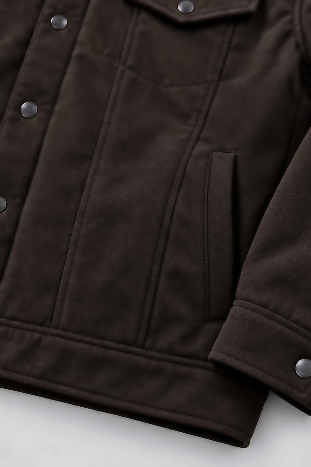 Black Suede Utility Jacket