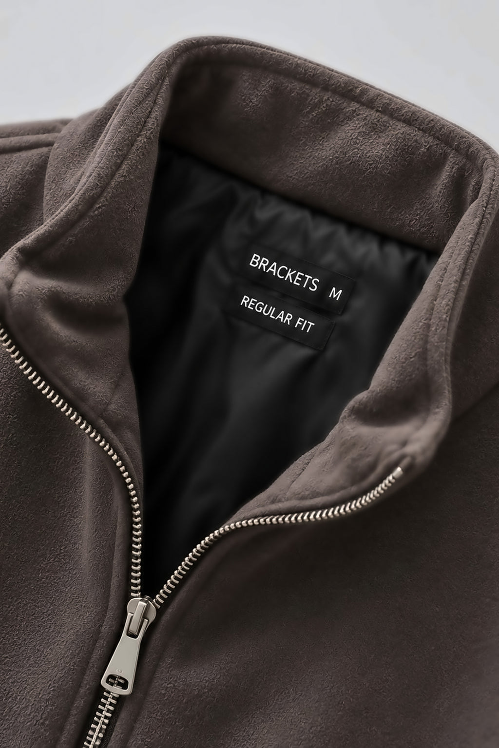 Grey Wool Zip-Up Utility Jacket