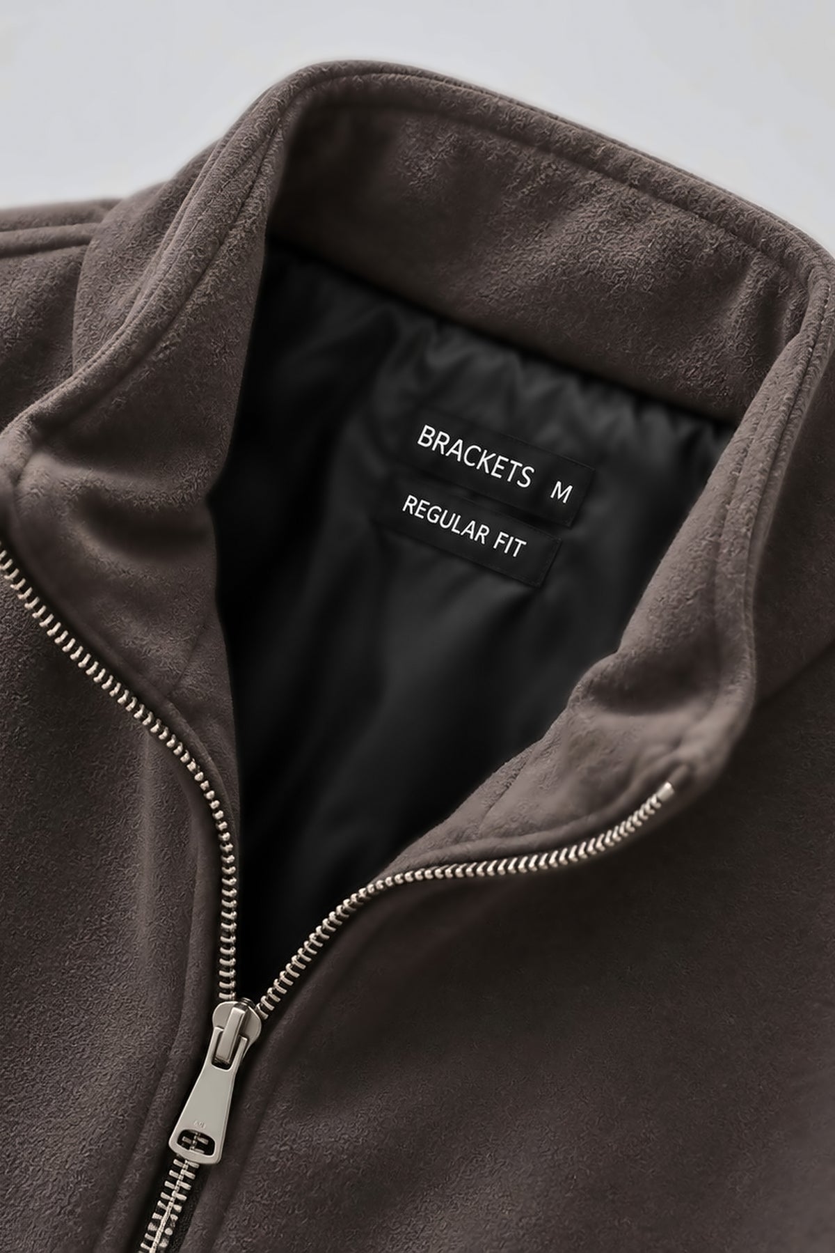Grey Wool Zip-Up Utility Jacket