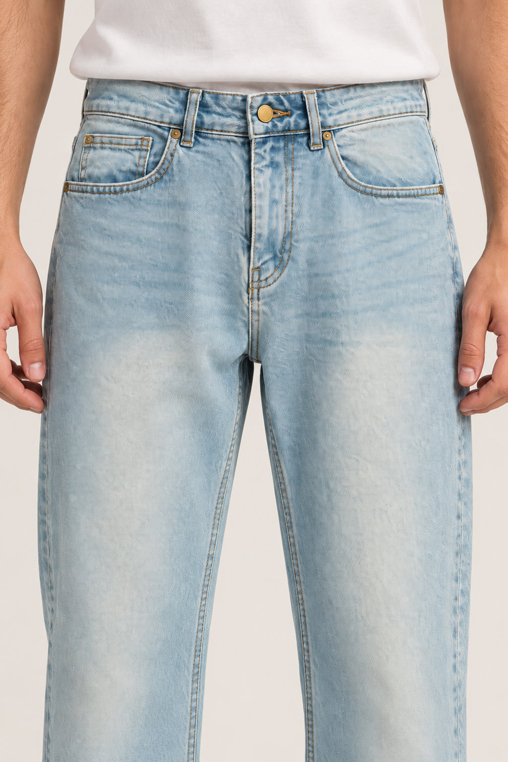 Denim Pant Relax Fit Light Blue