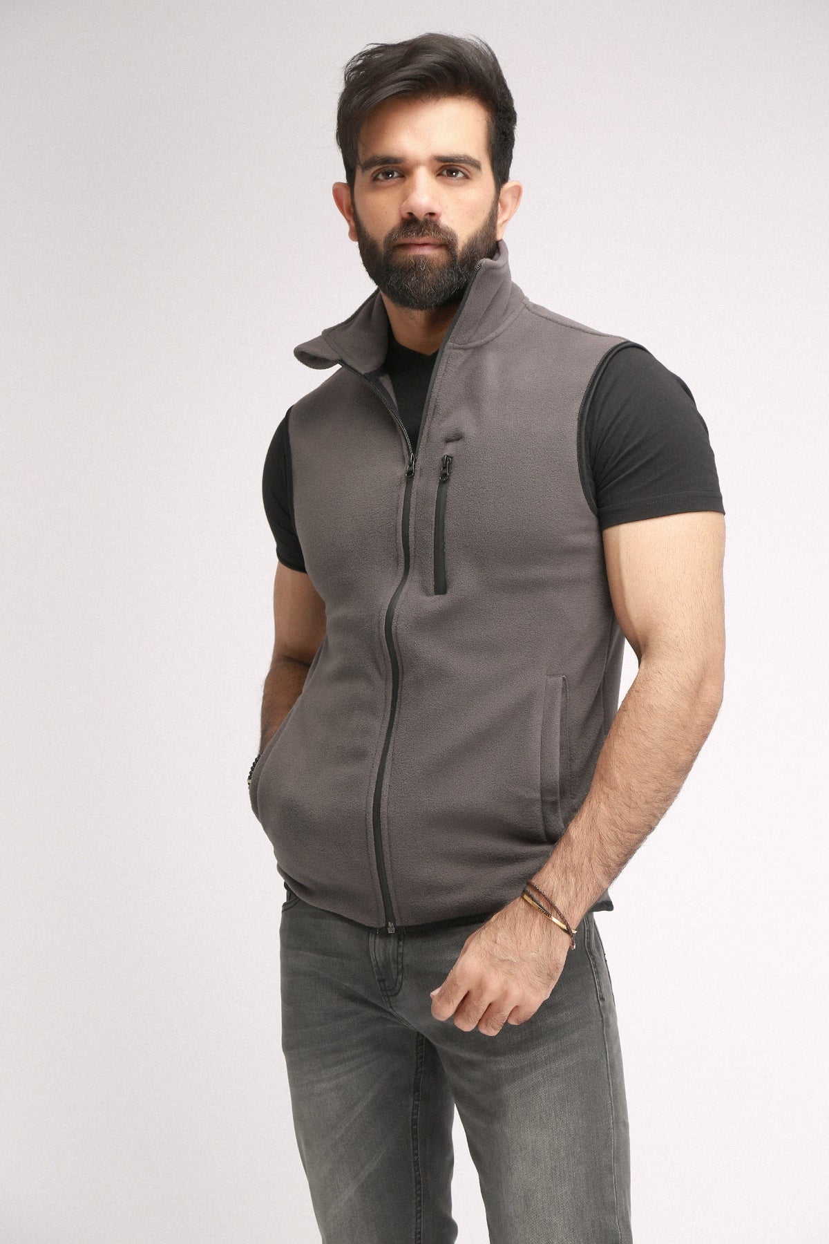 MICRO POLAR FLEECE S/L ZIPPER - Brackets