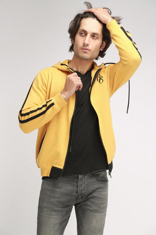 CASUAL YELLOW ZIPPER JACKET - Brackets