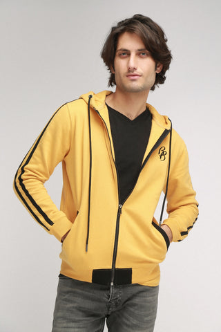 CASUAL YELLOW ZIPPER JACKET - Brackets