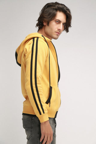CASUAL YELLOW ZIPPER JACKET - Brackets
