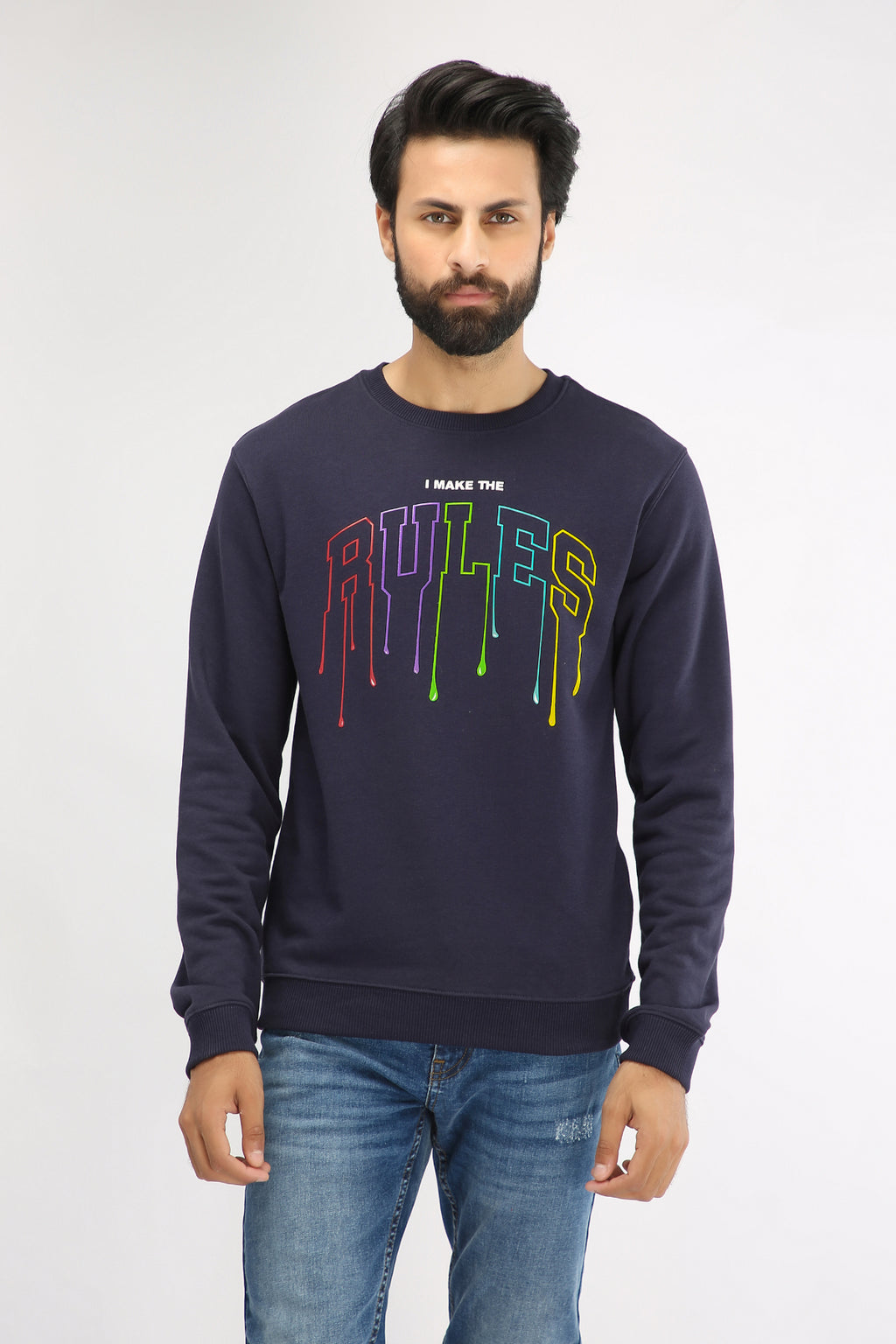 SWEAT SHIRT- BLUE - Brackets