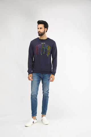 SWEAT SHIRT- BLUE - Brackets