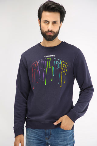 SWEAT SHIRT- BLUE - Brackets