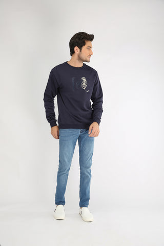 SWEAT SHIRT- BLUE - Brackets