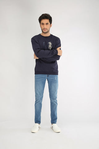 SWEAT SHIRT- BLUE - Brackets