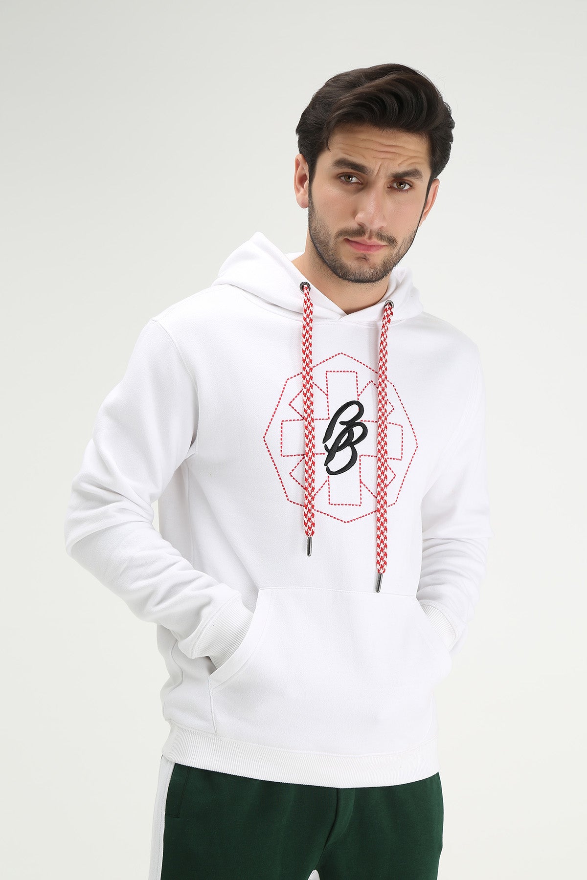 UNISEX EMBROIDERED HOODIE - Brackets