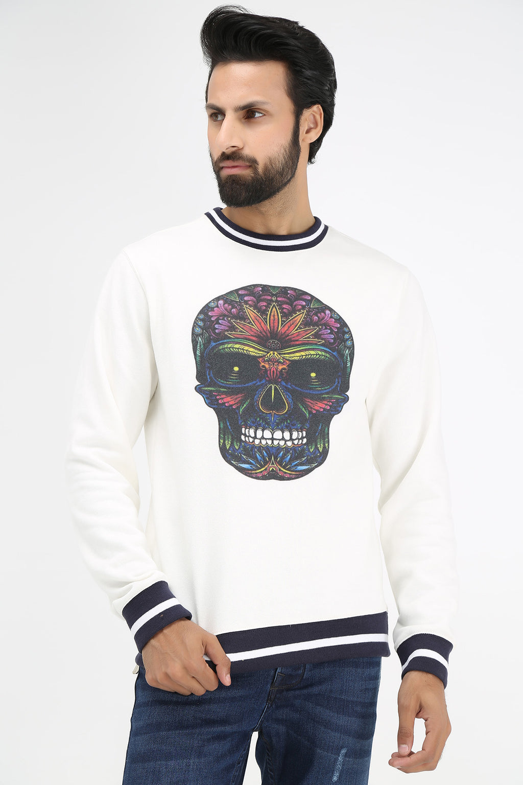 TIPPING RIB SWEATSHIRT - Brackets