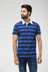STRIPED EMBROIDERED POLO SHIRT