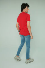 PRINTED T-SHIRT IN RED